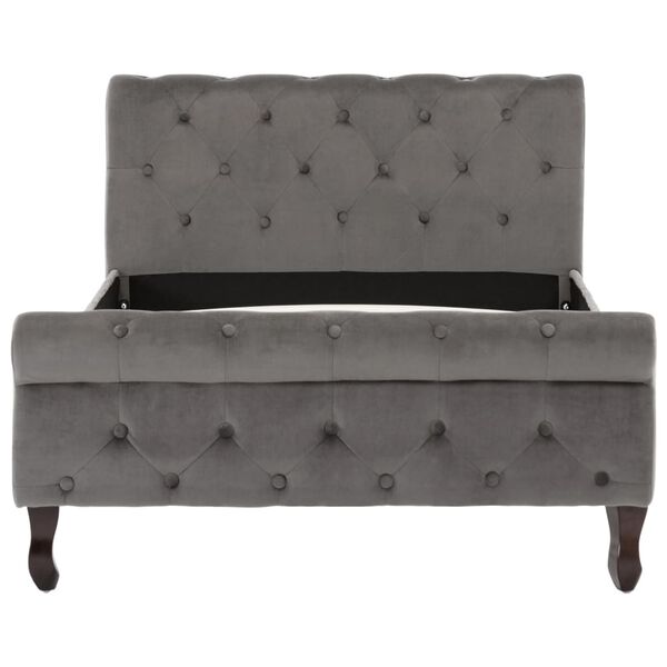 vidaXL R&uacute;mgrind Gr&aacute; Flauel 100x200 cm