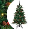 vidaXL Gervi j&oacute;latr&eacute; me&eth; 150 LED Gr&aelig;nn 150 cm PVC, Metall og Plastefni