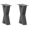 vidaXL s&oacute;fabor&eth;sf&aelig;tur X-laga 2 stk. antras&iacute;t 28x(42-43) cm st&aacute;l