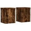 vidaXL Pl&ouml;ntustandar 2 stk Reyklitu&eth; Eik 15x15x20 cm Samsettur Vi&eth;ur