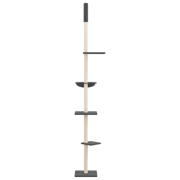 vidaXL g&oacute;lf til loft kattatr&eacute; d&ouml;kkgr&aacute;tt 263,5-289,5 cm
