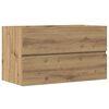 vidaXL Ba&eth;herbergi Hangisk&aacute;pur 80x38,5x45 cm Hanna&eth;ur vi&eth;ur