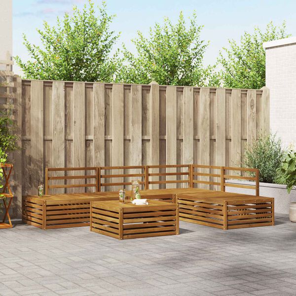 vidaXL &Uacute;ti s&oacute;fasett 5 Stykki N&aacute;tt&uacute;rulegur Hrein akas&iacute;utr&eacute;