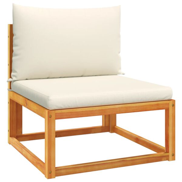 vidaXL 5 hluta garðsófasett með púðum úr akasíuviði og reipi