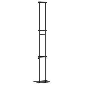 vidaXL S&yacute;ningarskj&aacute;r Svartur 30 x 23,5 x 210 cm St&aacute;l