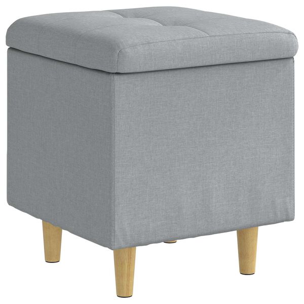 vidaXL Ottoman me&eth; geymslu me&eth; p&uacute;&eth;i Lj&oacute;sgr&aacute;r 40 x 40 x 45 cm d&uacute;kur