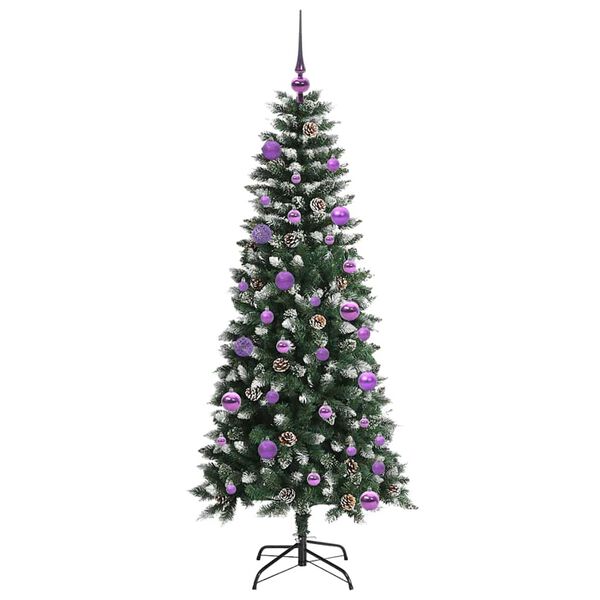 vidaXL Gervi j&oacute;latr&eacute; me&eth; 150 LED Gr&aelig;nn 150 cm PVC, plast og st&aacute;l