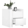 vidaXL Náttborð Hvítt 45x50x50 cm Samsettur Viður
