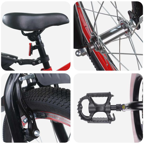 vidaXL Barnahj&oacute;l 20 Tommur fyrir 6-11 &aacute;ra Bl&aacute;r Svartur