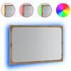 vidaXL ba&eth;herbergisspegill me&eth; LED Listamannseikarlitur 60x8,5x38 cm