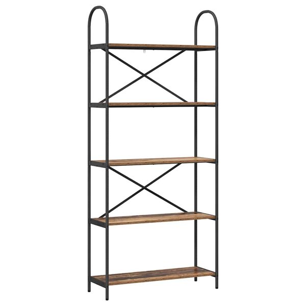 vidaXL Hilla Gamalt timbur 80 x 30 x 183 cm Samsettur vi&eth;ur