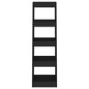 vidaXL Bókahilla/Skilrúm Svart 40x30x135 cm Spónaplata