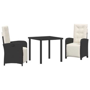 vidaXL Garður borðsett 5 pcs Drapplitaður pólýrattan
