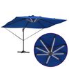 vidaXL Cantilever Roma Parasol Blátt og svart 352 x 251 x 265 cm