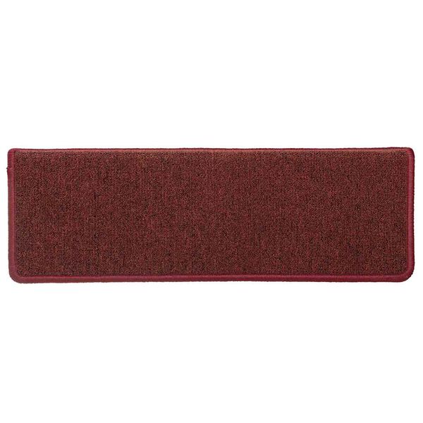 vidaXL Stigamottur 30 stk 65x21x4 cm bordeaux r&eacute;tthyrndar br&uacute;nir