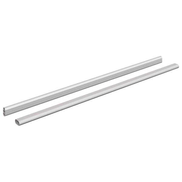vidaXL Sk&aacute;pstangir 2 pcs Silfur 764 x 15 x 29 mm &Aacute;lblenda