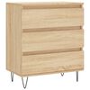 vidaXL Skenkur Sonoma Eik 60x35x70 cm Samsettur Vi&eth;ur