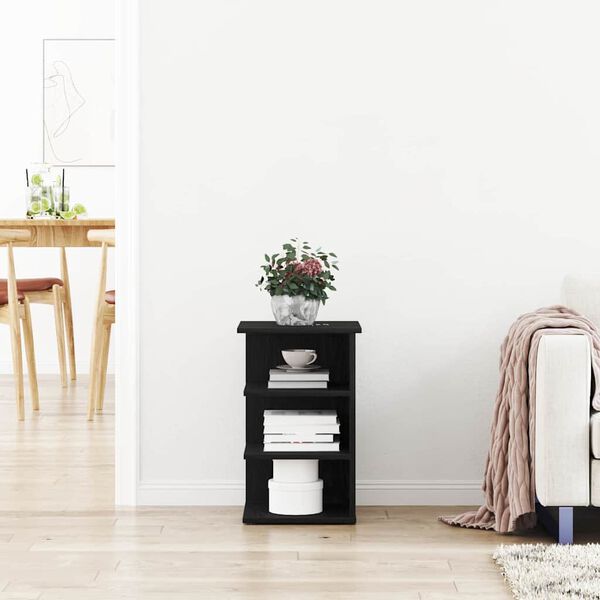 vidaXL Hli&eth;arsk&aacute;pur Svartur Eik 35 x 35 x 55 cm Samsettur vi&eth;ur