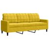 vidaXL 3-S&aelig;ta S&oacute;fi Gulur 180 cm Flauel