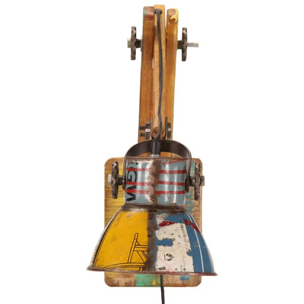 vidaXL Vegglampi I&eth;na&eth;arst&iacute;ll Marglitur Hringlaga E27