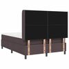 vidaXL LED Box Spring R&uacute;m me&eth; d&yacute;nu D&ouml;kk br&uacute;nt 140 x 190 cm d&uacute;kur