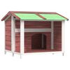 vidaXL Hundabyrgi Mokkabr&uacute;nt 96x87x80,5 cm Gegnheil Fura