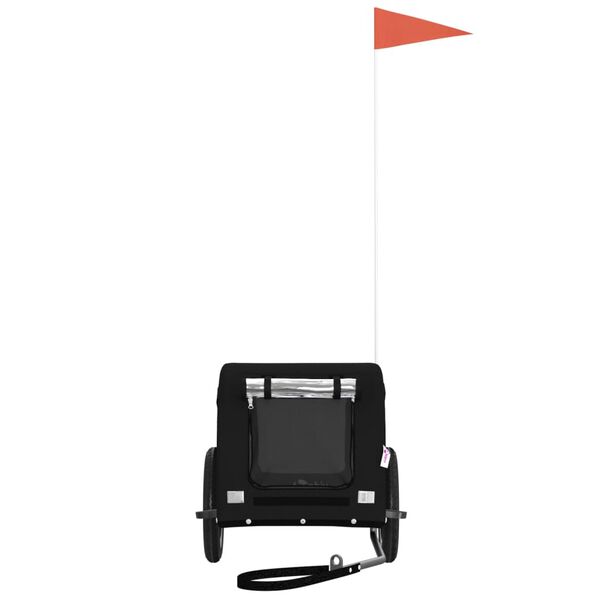 vidaXL Hundakerra fyrir Hjól Svartur Oxfordefni og Járn