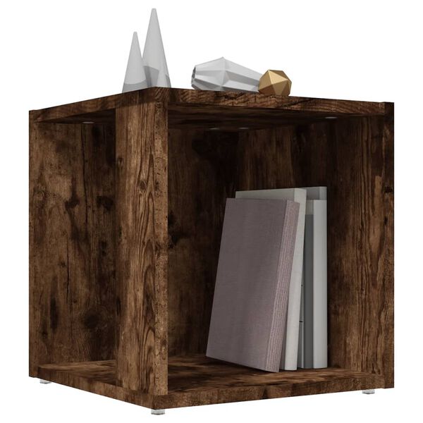 vidaXL Hli&eth;arbor&eth; Reykt&oacute;na Eikarlitur 33x33x34,5 cm Samsettur Vi&eth;ur