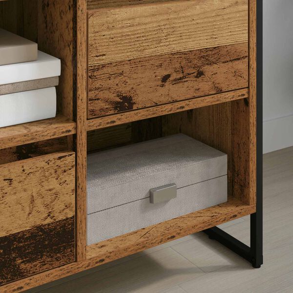 vidaXL Sj&oacute;nvarpssk&aacute;pur Gamall vi&eth;ur 100 x 36 x 49,5 cm Samsettur vi&eth;ur