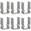 vidaXL Gir&eth;ingafestingar 6 stk Silfur 9x6x15 cm S&iacute;nkh&uacute;&eth;a&eth; St&aacute;l