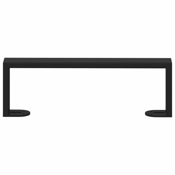 vidaXL F&aelig;tur fyrir h&uacute;sg&ouml;gn 2 pcs Svartur 311 x 40,5 x 100 mm J&aacute;rn