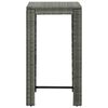 vidaXL 5 stykki útibarasett með armpúða Poly Rattan Grey
