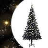 vidaXL Foruppl&yacute;st Gervij&oacute;latr&eacute; me&eth; J&oacute;lak&uacute;lusetti Svart 210 cm PVC