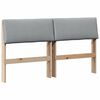 vidaXL B&oacute;lstru&eth; r&uacute;mgafl Lj&oacute;sgr&aacute;r 140 cm Solid furuhikk