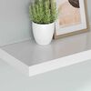 vidaXL Flj&oacute;tandi Vegghillur 4 stk. Hv&iacute;tar 80x23,5x3,8 cm MDF