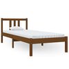 vidaXL R&uacute;mgrind Br&uacute;nn Gegnheill Vi&eth;ur 75x190 cm 2FT6 L&iacute;ti&eth; Einbreitt