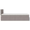 vidaXL Ottoman r&uacute;mgrind me&eth; d&yacute;nu Taupe 90x190 cm Efni