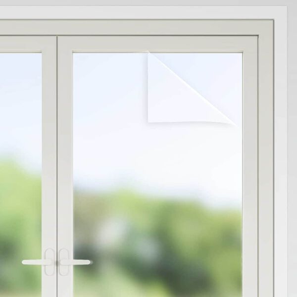 vidaXL Gluggafilmur Hrímaðar Gráar 90x500 cm PVC