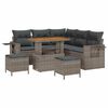 vidaXL Gar&eth;s&oacute;fa sett 8 pcs Gr&aacute;r p&oacute;l&yacute;rattan