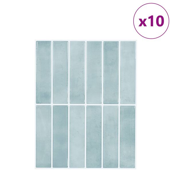 vidaXL R&eacute;ttanglar fl&iacute;s 10 pcs Gr&aacute;r gr&aelig;nn 29 x 23 x 0,08 cm