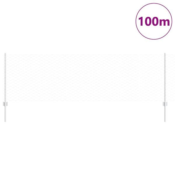 vidaXL Girðing með póst Silfur 0,8 x 100 m Stál