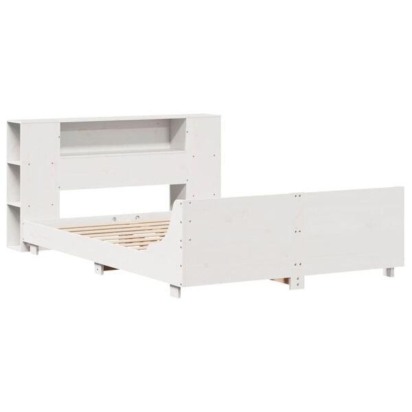 vidaXL R&uacute;mgrind &aacute;n D&yacute;nu Hv&iacute;tur 150x200 cm Gegnheil Fura