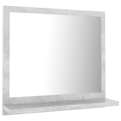 804557 vidaXL Bathroom Mirror Concrete Grey 40x10,5x37 cm Chipboard