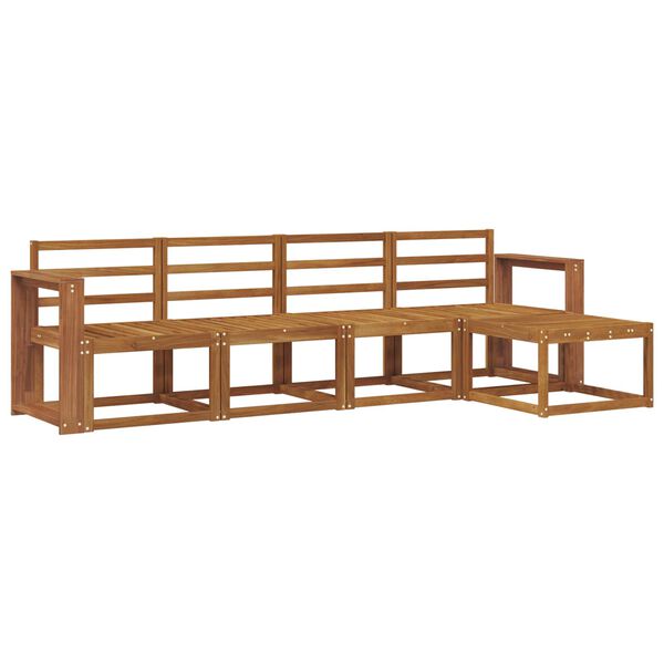 vidaXL &Uacute;ti s&oacute;fasett 5 pcs N&aacute;tt&uacute;rulegur Hrein akas&iacute;utr&eacute;