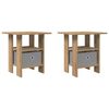vidaXL N&aacute;ttbor&eth; 2 pcs Artisan Eik 41 x 40 x 45 cm Samsettur vi&eth;ur