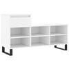 vidaXL Sk&oacute;sk&aacute;pur Hv&iacute;tur 102x36x60 cm Samsettur Vi&eth;ur