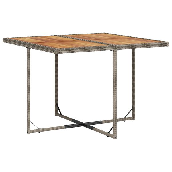 vidaXL 9 Parta Gar&eth;h&uacute;sgagnasett me&eth; Sessum P&oacute;l&yacute;rattan Gr&aacute;tt