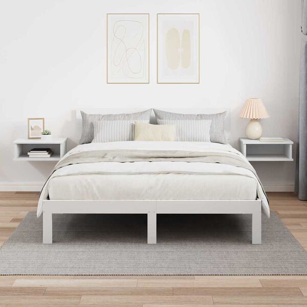 vidaXL N&aacute;ttbor&eth; 2 pcs Hv&iacute;tt 40 x 31 x 15 cm Samsettur vi&eth;ur