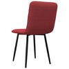 vidaXL Borðstofustólar 2 stk Vínrautt Áklæði