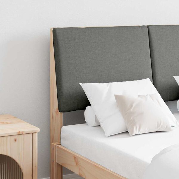 vidaXL B&oacute;lstru&eth; r&uacute;mgafl D&ouml;kk gr&aacute; 135 cm Solid furuhikk